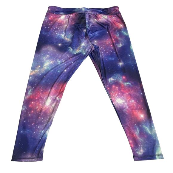Zone Pro Womens Plus 3X Space Star Leggings Blue Purple Celestial Galaxy Cosmos - Picture 2 of 8